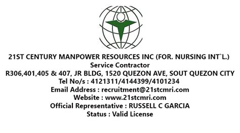 21st century manpower resources inc (for. nursing int`l.)